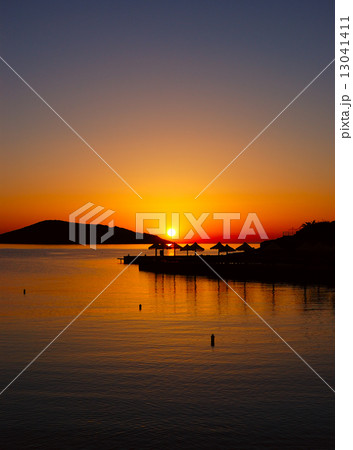 Sunrise at luxury resort, Crete, Greece 13041411