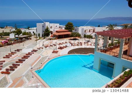 Luxury hotel recreation area, Crete, Greece 13041488