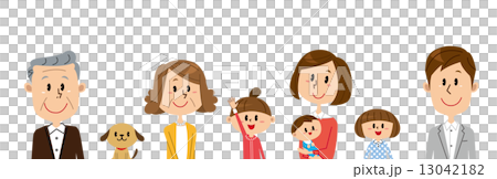 Three generations family - Stock Illustration [13042182] - PIXTA