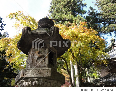 石燈篭と紅葉 13044678