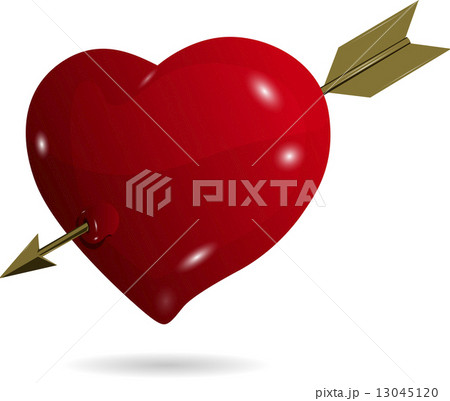 symbolic heart with arrow 13045120