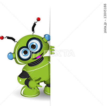 Green Robot and White Background Green Robot and White Background 13045166