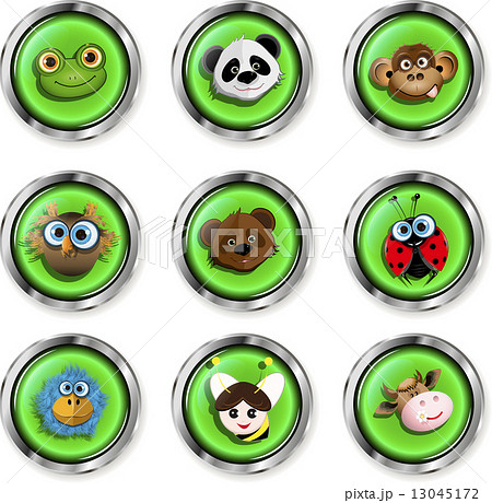 Cartoon animal icons 13045172