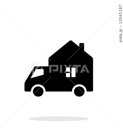 Motorhome car simple icon on white background. Motorhome car simple icon on white background. 13045187