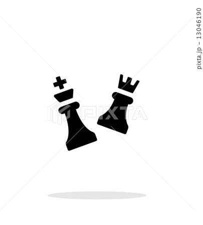 Chess attack simple icon on white background. Chess attack simple icon on white background. 13046190