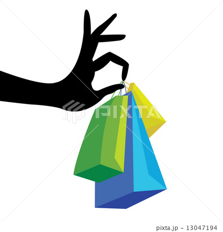 Hand with shopping bag 13047194