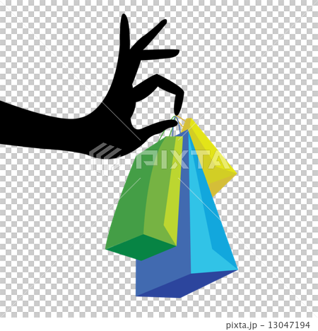 Hand with shopping bag 13047194