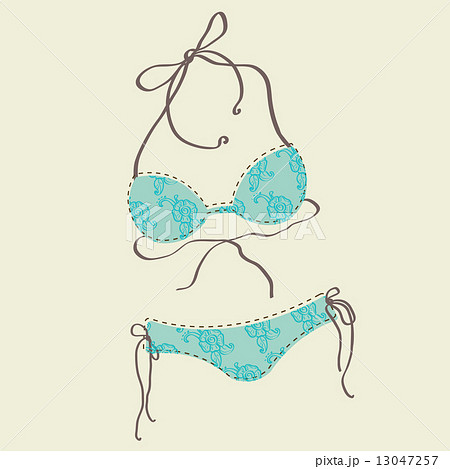 Women bathing suits. Vector illustration  13047257