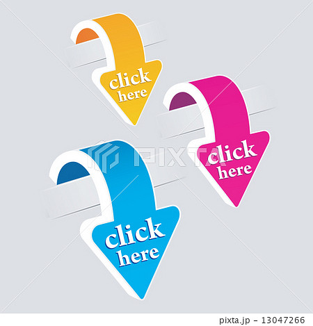 Click here stickers set 13047266