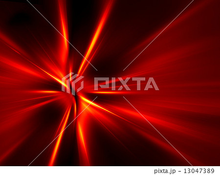 Red and yellow rays on black background 13047389