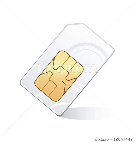 Sim card isolated on white  13047448