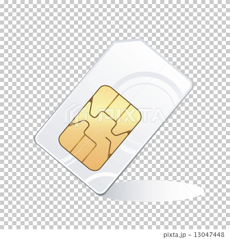 Sim card isolated on white  13047448