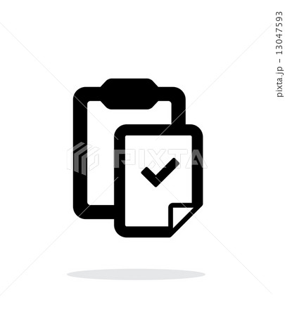 Check file with clipboard simple icon on white background. 13047593