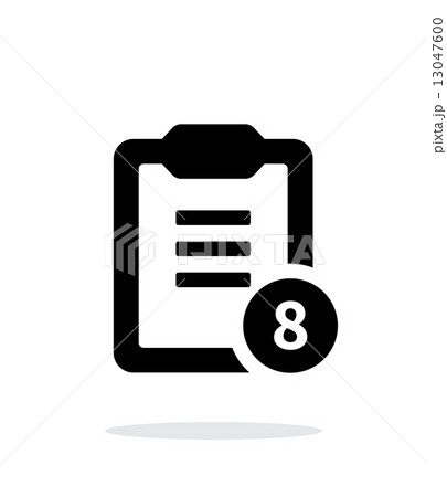 Clipboard with numbers simple icon on white background. 13047600
