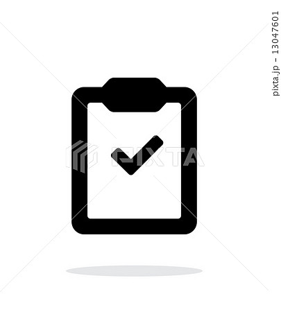 Check clipboard simple icon on white background. 13047601