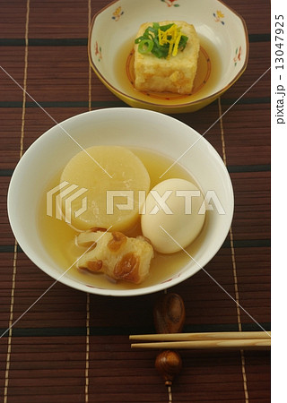 おでんと揚げだし豆腐の写真素材