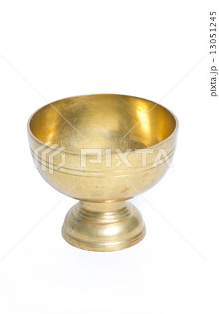 Thai Brass Bowl Isolated on White. Thai Brass Bowl Isolated on White. 13051245