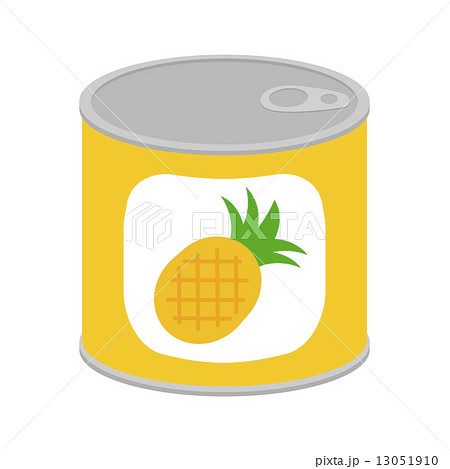 パイナップルの缶詰のイラスト素材