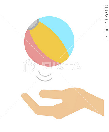 紙ふうせん遊びのイラスト素材