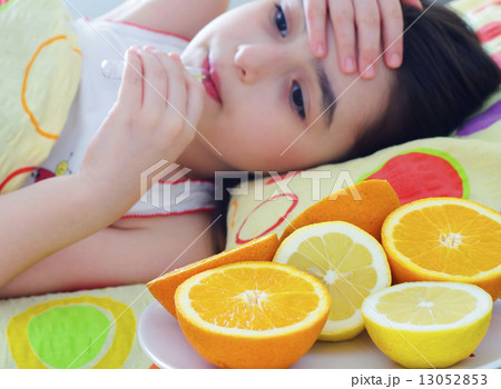 Sick little girl 13052853