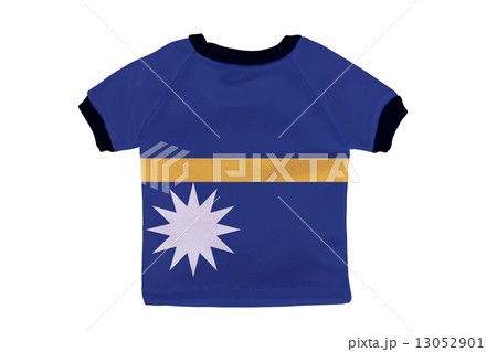 Small shirt with Nauru flag isolated on white background Small shirt with Nauru flag isolated on white background 13052901