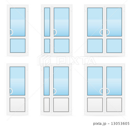 plastic transparent doors vector illustration plastic transparent doors vector illustration 13053605
