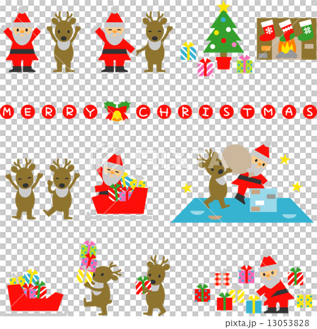 サンタクロースとトナカイ 13053828