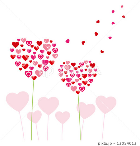 ハート フラワーのイラスト素材