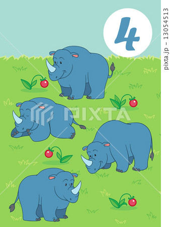 Four cute rhino Four cute rhino 13054513