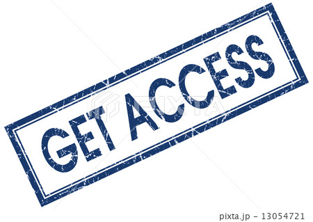 get access blue square stamp isolated on white background get access blue square stamp isolated on white background 13054721