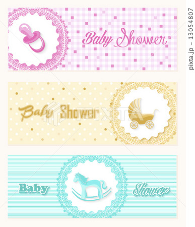 Baby shower banner set design 13054807
