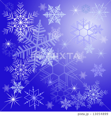 Winter background with different snowflakes 2015 13054899