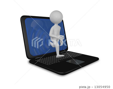 man walking out of the screen 13054950