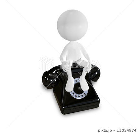 white man on a black telephone white man on a black telephone 13054974