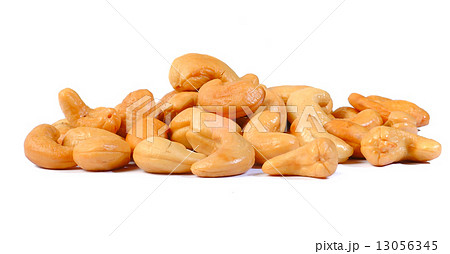 cashew nuts isolated on white background 13056345