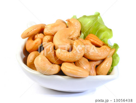 cashew nuts isolated on white background cashew nuts isolated on white background 13056438
