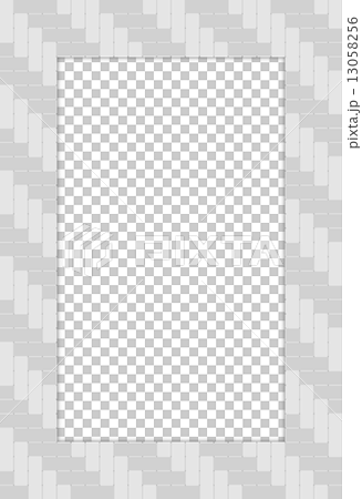 網代編みの枠_ストレート_薄いグレー 13058256