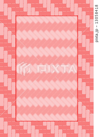 網代編みの枠_ストレート_赤 13058418