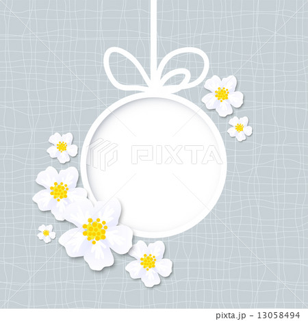 vector spring greeting card with flowers vector spring greeting card with flowers 13058494