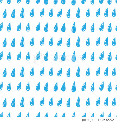 Vector hand drawn raindrops pattern 13058552