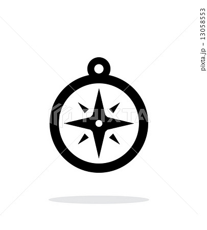 Compass icon. Navigation icon on white background. 13058553