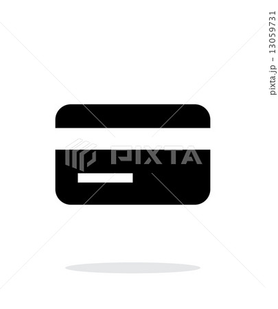 Magnetic tape credit card icon on white background. 13059731