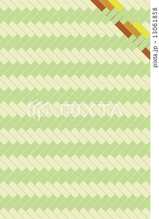 網代編み_緑に編み込み 網代編み_緑に編み込み 13061858