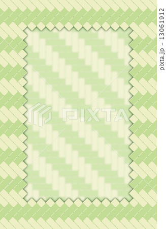 網代編みの枠_ギザギザ_緑 網代編みの枠_ギザギザ_緑 13061912