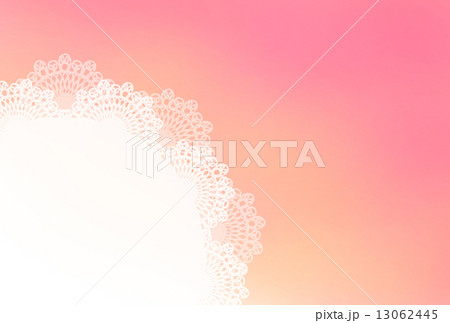 レースと桃色の背景 13062445