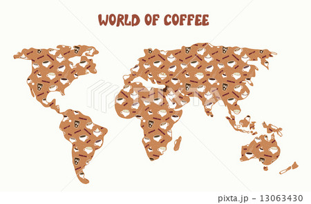 World of coffee - map and different kinds World of coffee - map and different kinds 13063430