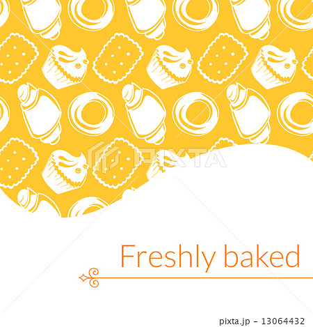 Vector illustration delicious pastries in doodle style with place for text Vector illustration delicious pastries in doodle style with place for text 13064432