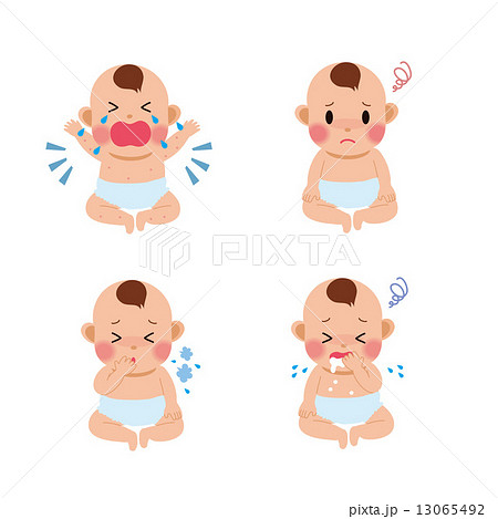 赤ちゃん 病気 イラストのイラスト素材 13065492 Pixta