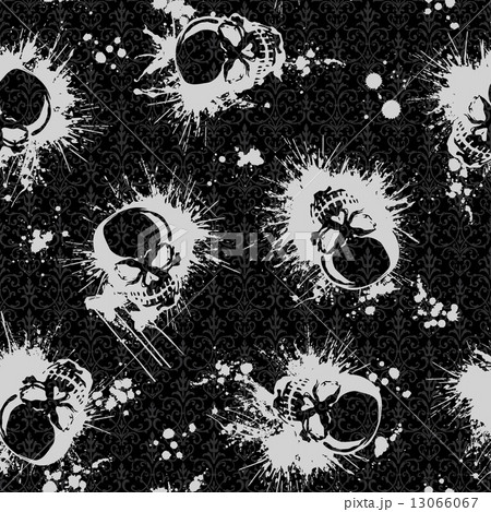 頭蓋骨とペイント 13066067