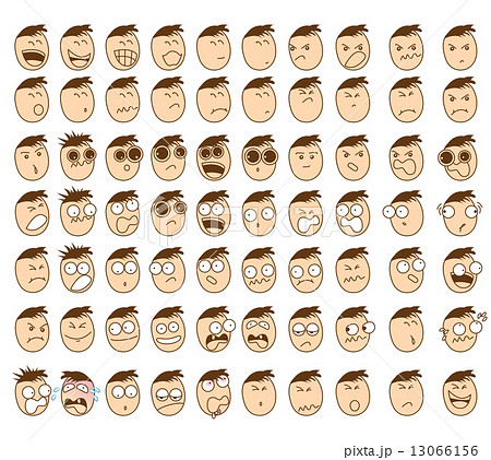 Cute Character Cartoon Emotion Boy Face 13066156